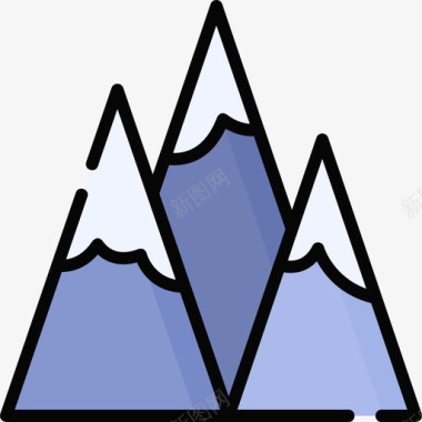 加拿大山19线性颜色图标