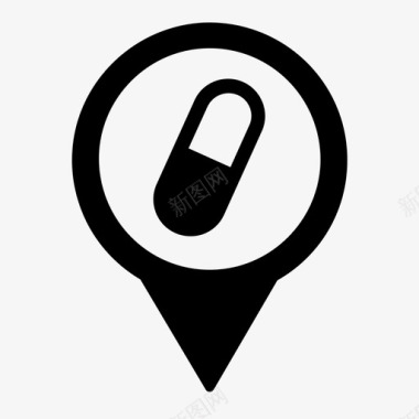 药店位置地图药品图标