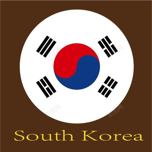 South Koreasvg_新图网 https://ixintu.com South Korea 填充 多色 扁平 简约 圆润