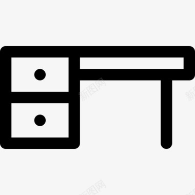 办公桌家具190直线型图标