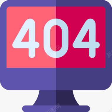 错误404远程办公2扁平图标