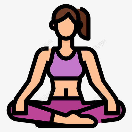 简单瑜伽姿势12套线性颜色svg_新图网 https://ixintu.com 简单 瑜伽 姿势 12套 线性 颜色