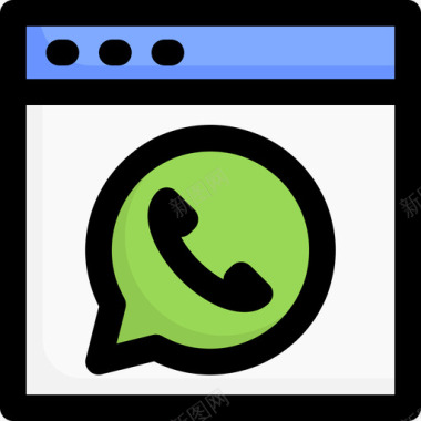 Whatsapp网络和通信4线性颜色图标