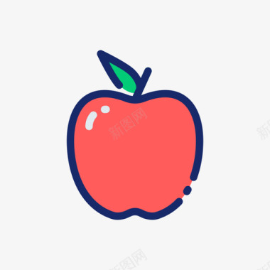 苹果纯素26线性颜色图标