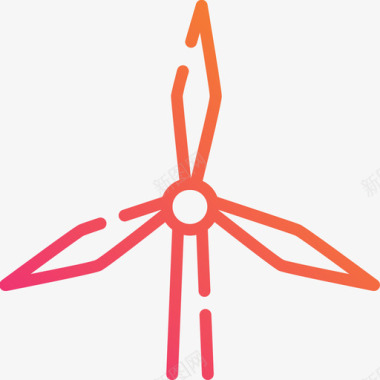 风能能源和电力7线性梯度图标