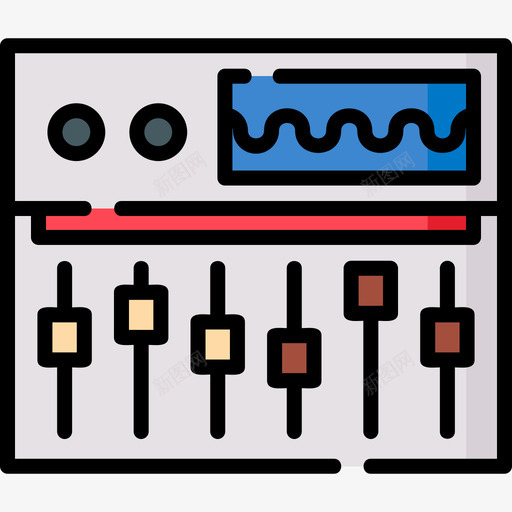 均衡器乐器60线性颜色svg_新图网 https://ixintu.com 均衡器 乐器 线性 颜色