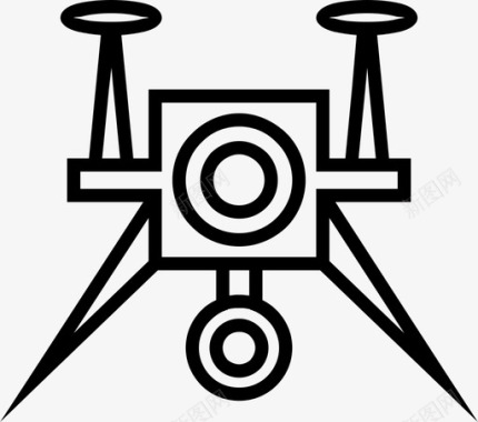无人机摄像头空中无人机无人机技术图标