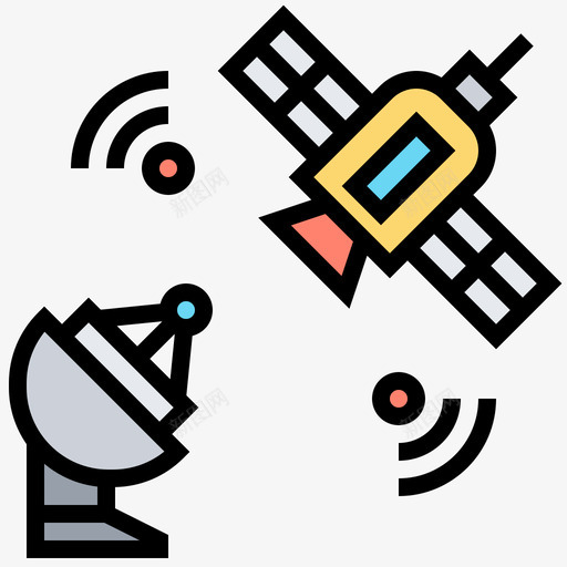 卫星信号卫星11线性彩色svg_新图网 https://ixintu.com 卫星 信号 线性 彩色