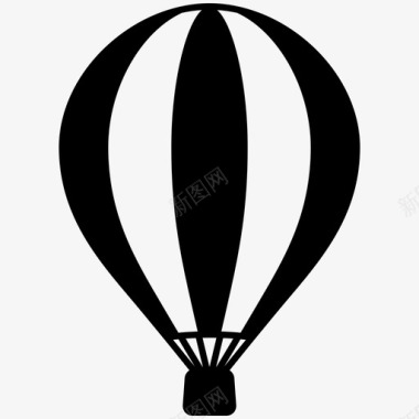 热气球漂浮飞行图标