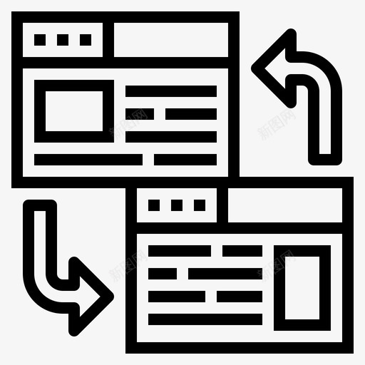 站点数据传输3线性svg_新图网 https://ixintu.com 站点 数据传输 线性