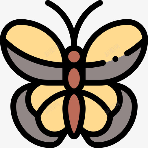 蝴蝶动物和自然公园1线性颜色svg_新图网 https://ixintu.com 蝴蝶 动物 自然 公园 线性 颜色