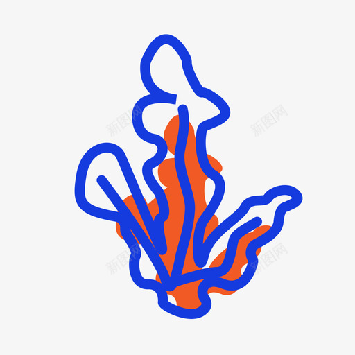 海帶svg_新图网 https://ixintu.com 海帶 填充 多色 圆润