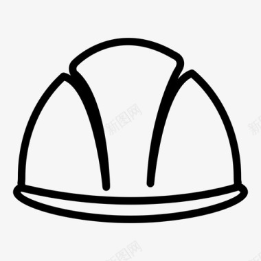 头盔建筑工人安全帽图标