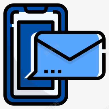 电子邮件商业元素10线颜色图标