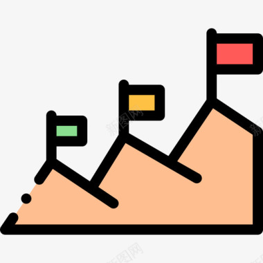 目标职位晋升28线条颜色图标