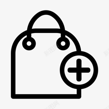 添加购物购物袋电子商务图标