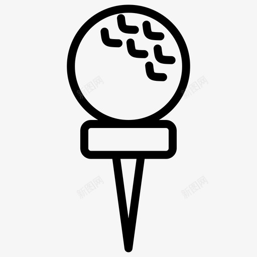 高尔夫球球运动svg_新图网 https://ixintu.com 高尔夫球 运动 粗体 线集