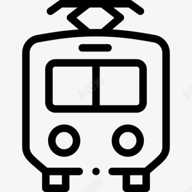 地铁公共服务20直线图标