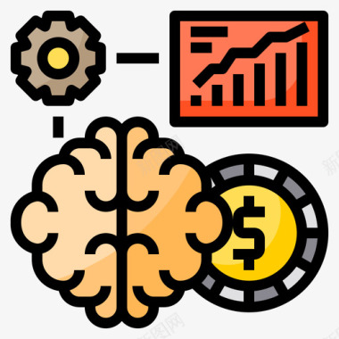 投资公司5线性颜色图标