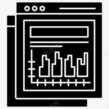 web窗口条形图分析增长分析图标