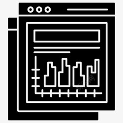 web窗口条形图分析增长分析图标