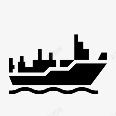 船舶货物海运运输图标