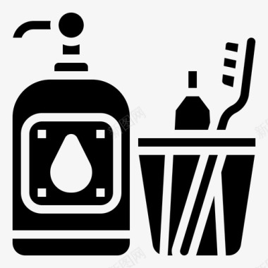 洗漱用品公共服务27字形图标