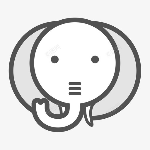 elephantsvg_新图网 https://ixintu.com elephant 填充 线性 多色 可爱