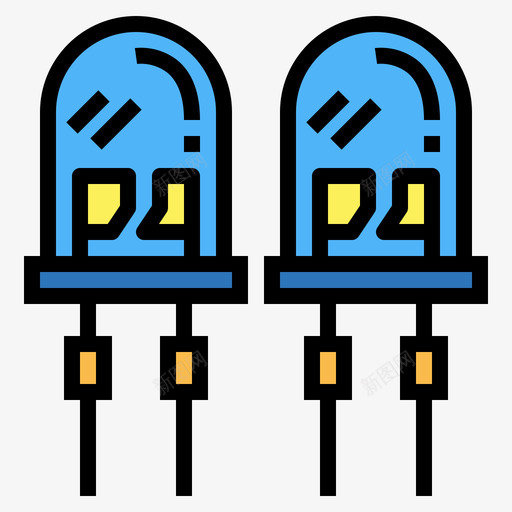 二极管灯灯3线颜色svg_新图网 https://ixintu.com 二极管 灯灯 颜色