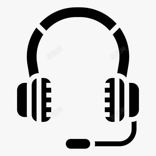耳机音频麦克风svg_新图网 https://ixintu.com 耳机 音频 麦克风 操作员 声音 视频 游戏 glyph1