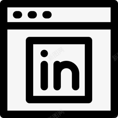 Linkedin网络与通信7线性图标