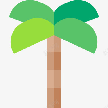 棕榈树树20平坦图标