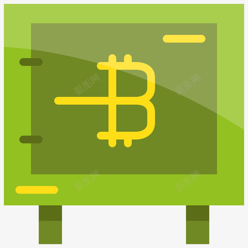 保险箱比特币1扁平svg_新图网 https://ixintu.com 保险箱 比特 扁平