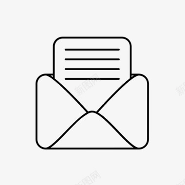 带信封的信文件信件和文件图标