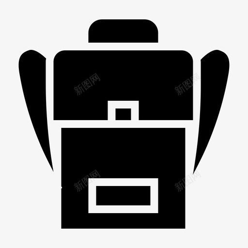 背包包市场svg_新图网 https://ixintu.com 背包 市场 学校 商店 购物 图标 固体 风格