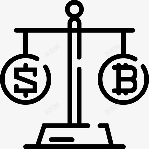 货币兑换比特币5线性svg_新图网 https://ixintu.com 货币 兑换 比特 线性