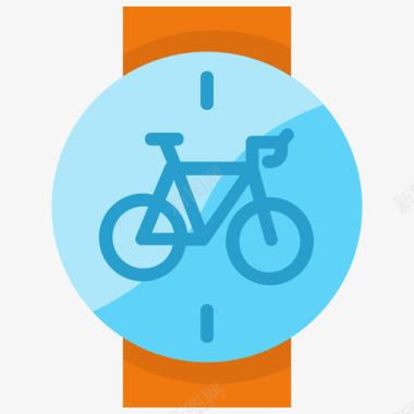 运动手表自行车配件3扁平图标