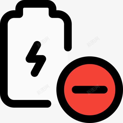 电池电量低电池电量5线性颜色svg_新图网 https://ixintu.com 电池 电量 线性 颜色