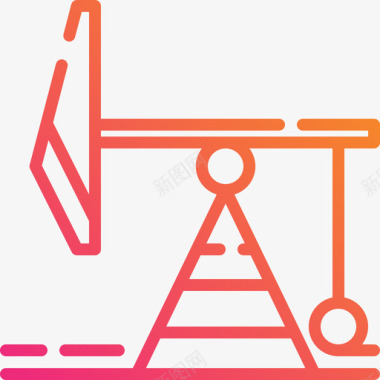 汽油泵能量和动力7线性梯度图标
