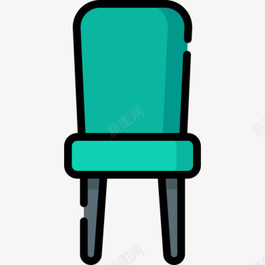 椅子家居用品29线性颜色图标