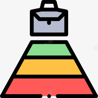 公司职位晋升28直线颜色图标