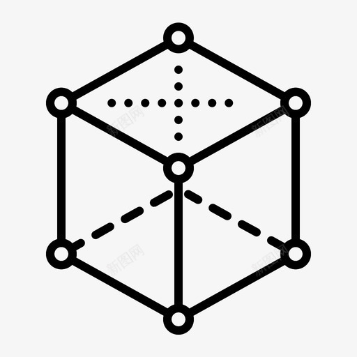 节点几何体三维锚定svg_新图网 https://ixintu.com 几何体 节点 数学 三维 锚定 轮廓