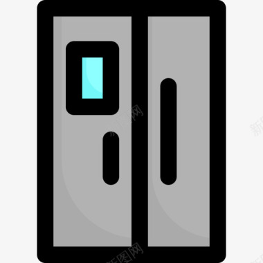 冰箱smarthome37线性颜色图标