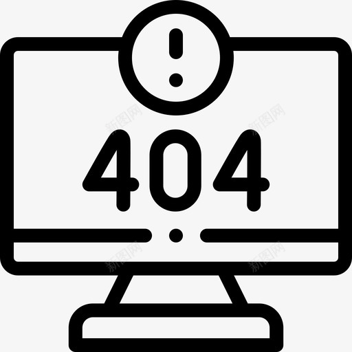 404错误响应设计66线性svg_新图网 https://ixintu.com 错误 响应 设计 线性