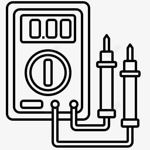 万用表电流数字svg_新图网 https://ixintu.com 万用表 电流 数字 测量 电压表 施工 工具