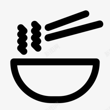 方便面筷子垃圾食品图标