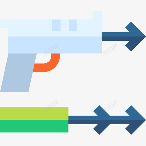 长矛枪水上运动9扁平svg_新图网 https://ixintu.com 长矛 水上运动 扁平
