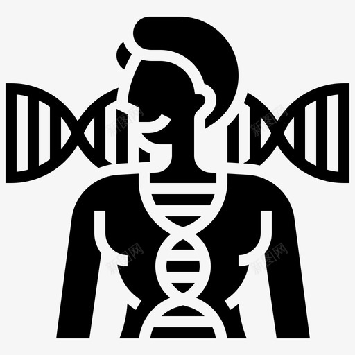 Dna链生物特征7字形svg_新图网 https://ixintu.com Dna 生物 特征 字形