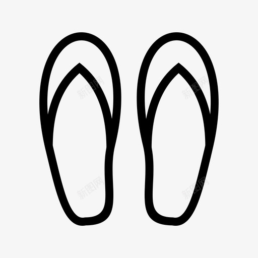 拖鞋人字拖脚svg_新图网 https://ixintu.com 拖鞋 人字 凉鞋