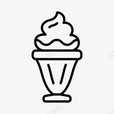 冰淇淋圣代生日庆祝图标